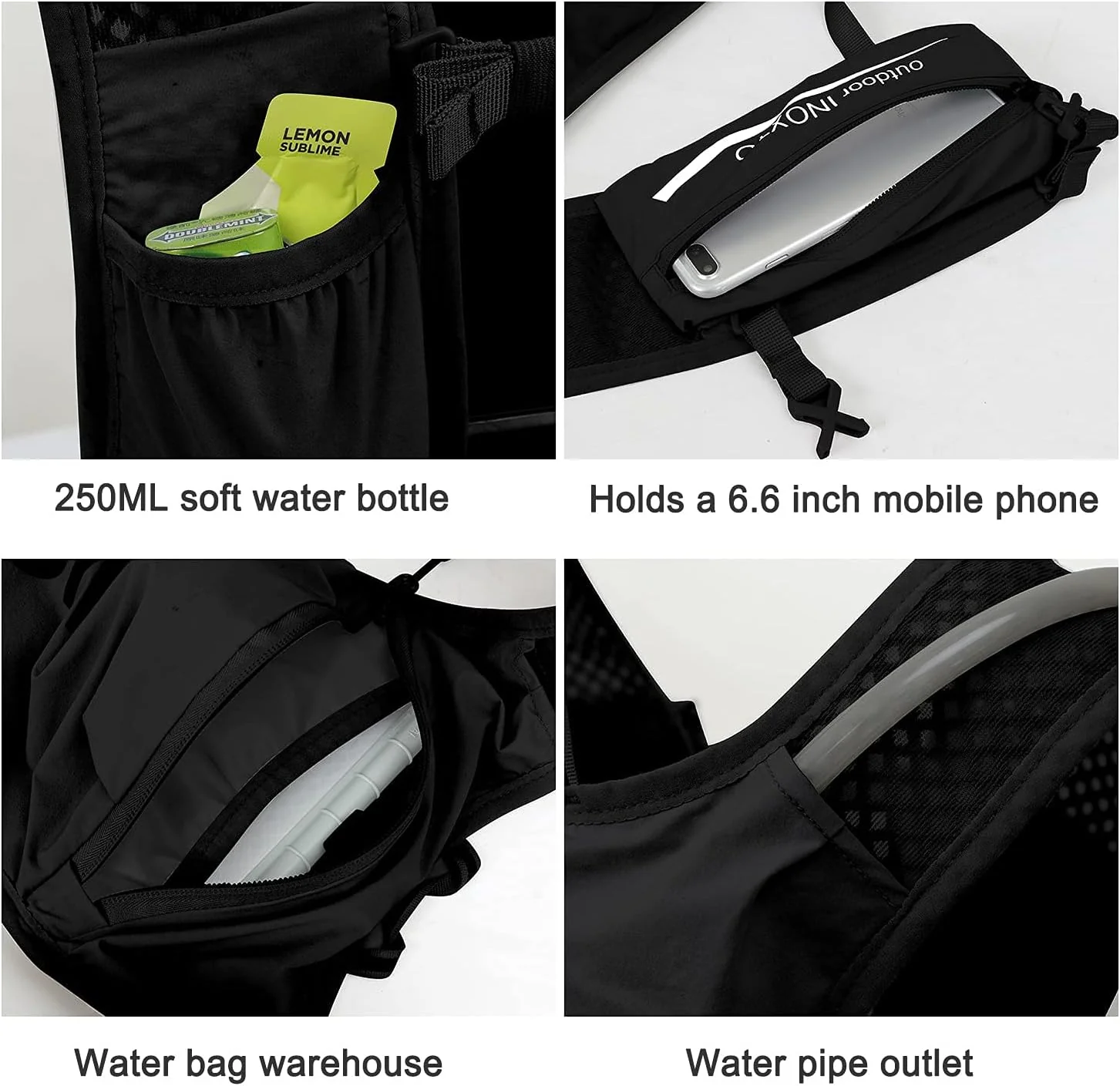 INOXTO 25L Hydration Hiking Backpack with 3L Water Bladder and Rain Cover - Image 12