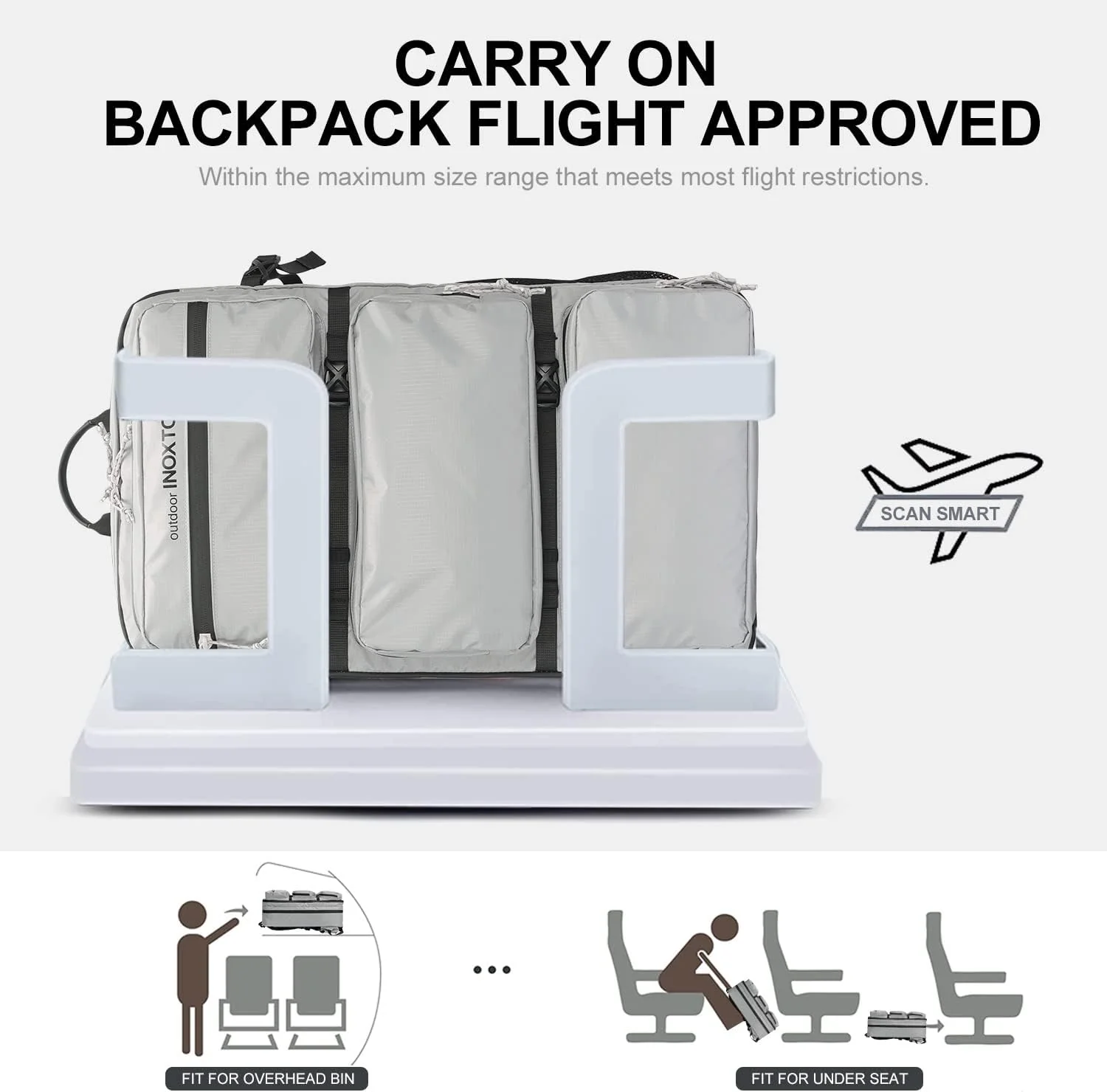 INOXTO 35 Travel  Daypack, Flight Approved Carry on Backpack - Image 3