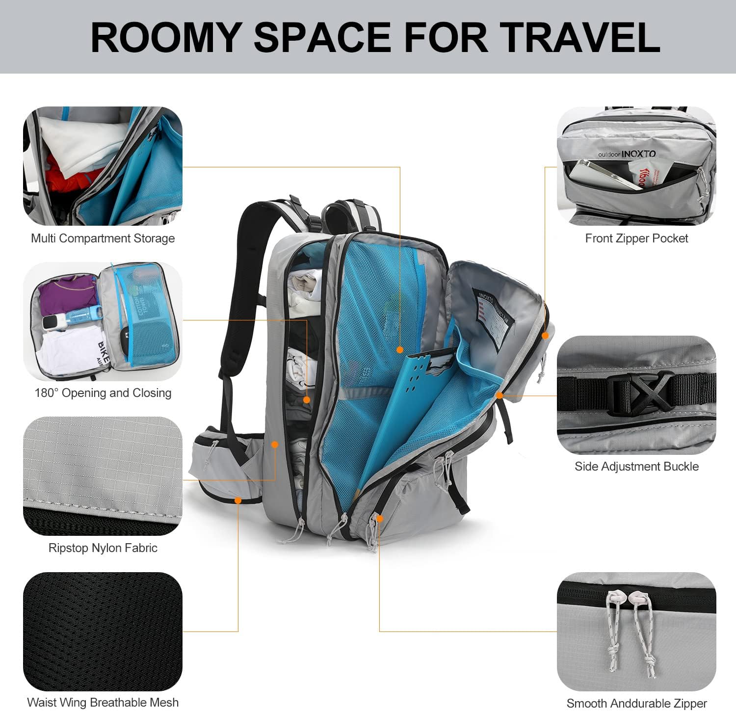 INOXTO 35 Travel  Daypack, Flight Approved Carry on Backpack - Image 6