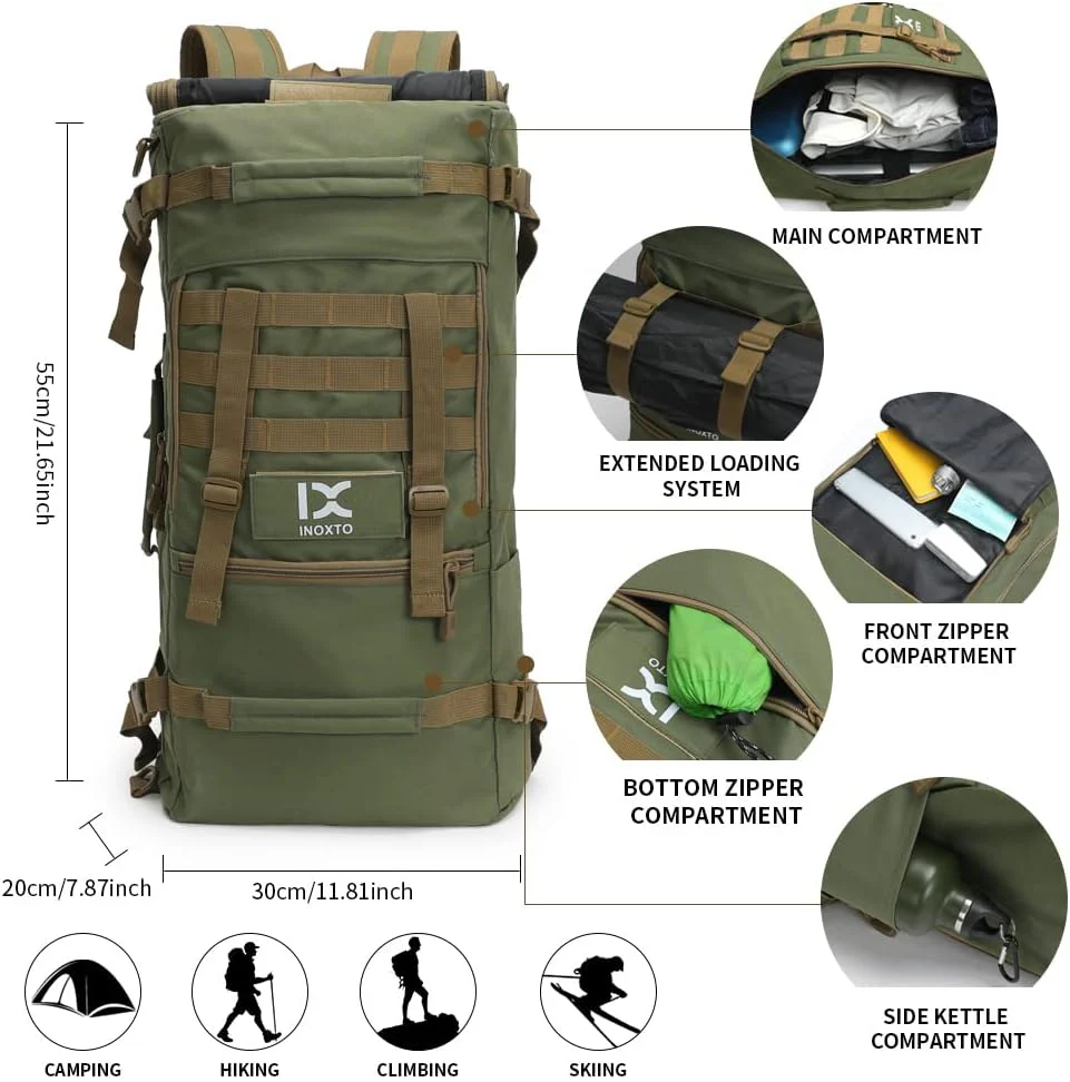 INOXTO 40L Hiking Backpack Lightweight Waterproof Backpack  for Men Women - Image 16