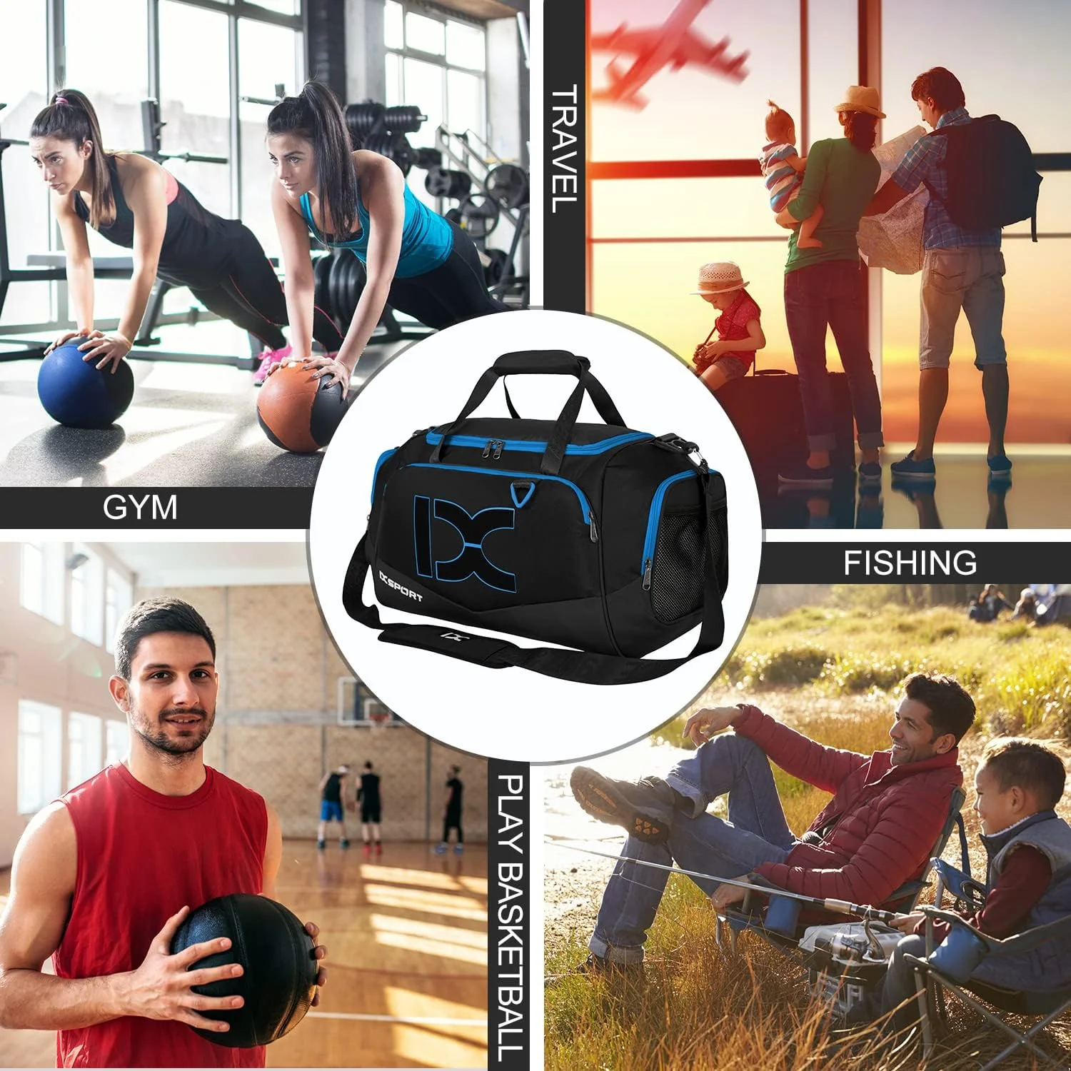 INOXTO Travel Duffel Bag, Sport Gym Bag - Image 36